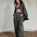 Butterfly Silk Bra Asphalt Gray Colour – Pure Silk Intimates Lingerie - AYA Sacred Wear