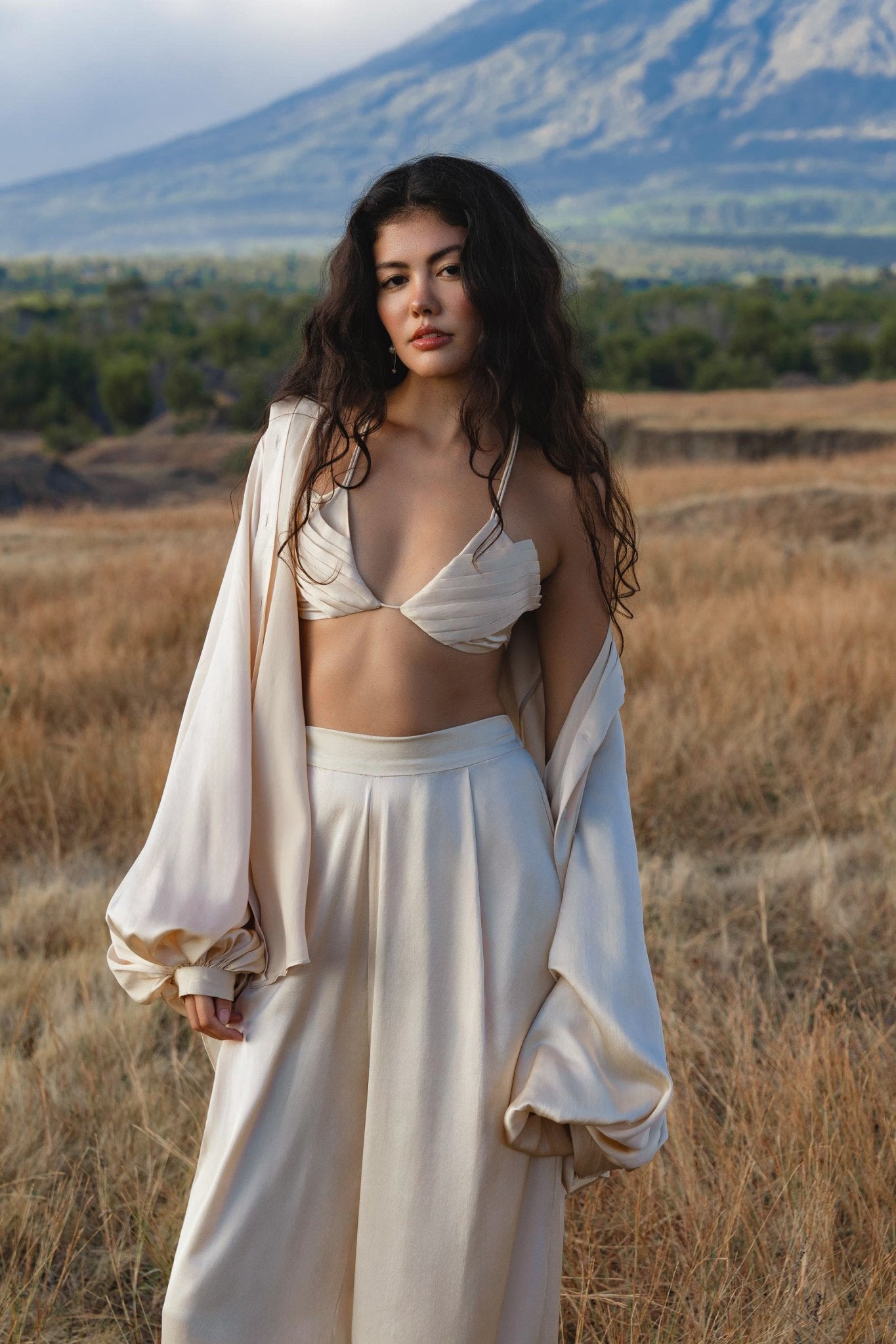 Butterfly Silk Bra Cream – Pure Silk Bralette Handmade - AYA Sacred Wear