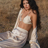 Butterfly Silk Bra Cream – Pure Silk Bralette Handmade - AYA Sacred Wear