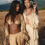 Butterfly Silk Bra Inka Gold – Pure Silk Bralette Handmade - AYA Sacred Wear