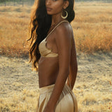 Butterfly Silk Bra Inka Gold – Pure Silk Bralette Handmade - AYA Sacred Wear