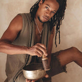 Dark Green Hand Embroidered Vest for Men - AYA Sacred Wear