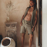 Dark Green Hand Embroidered Vest for Men - AYA Sacred Wear