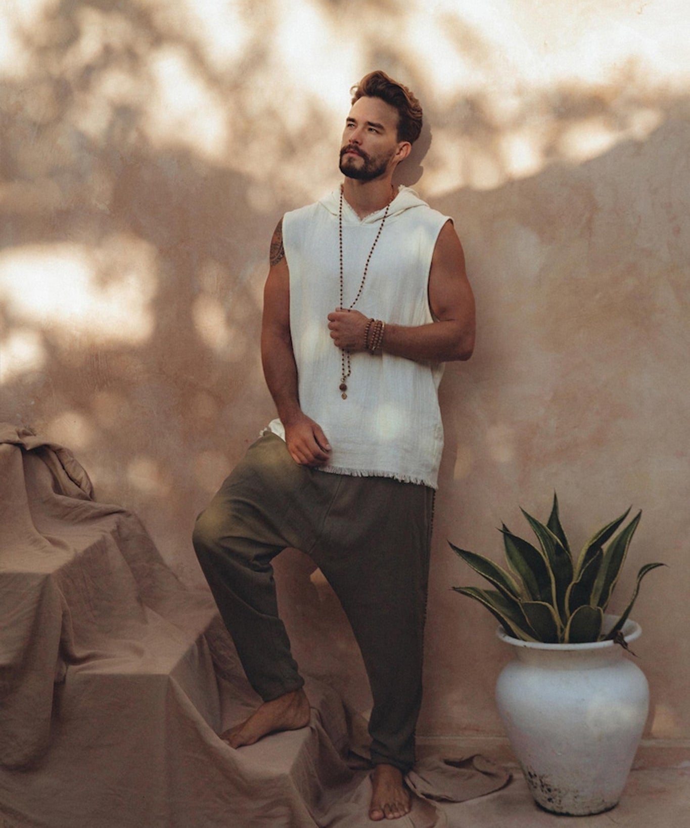 Dark Green Handwoven Cotton Pants for Men - AYA Sacred Wear
