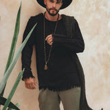 Dark Green Long Cotton Pants for Men - AYA Sacred Wear