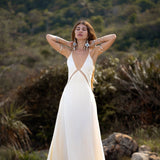 Dhara Loom Dress in off white Colour - AYA Sacred Wear