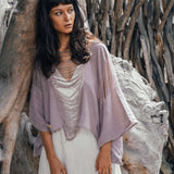 Dry Lavender Hand Loomed Raw Cotton Top - AYA Sacred Wear