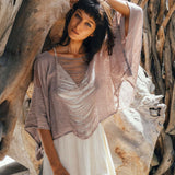 Dry Lavender Hand Loomed Raw Cotton Top - AYA Sacred Wear