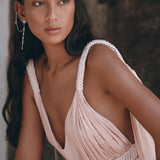Dusty Pink Greek Dress • Pink Multiway Dress • Boho Wedding Dress - AYA Sacred Wear