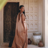 Dusty Pink Greek Dress • Pink Multiway Dress • Boho Wedding Dress - AYA Sacred Wear