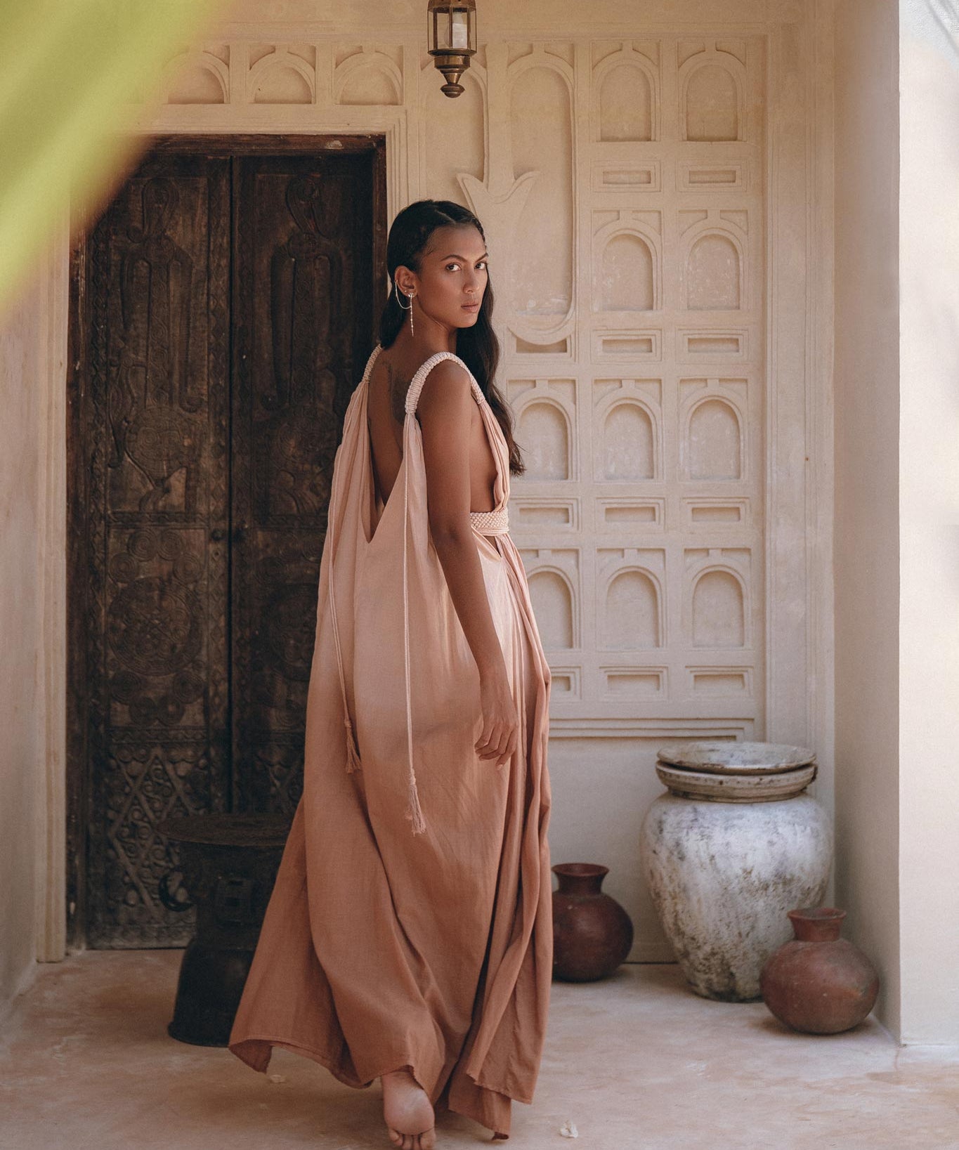 Dusty Pink Greek Dress • Pink Multiway Dress • Boho Wedding Dress - AYA Sacred Wear