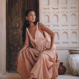 Dusty Pink Greek Dress • Pink Multiway Dress • Boho Wedding Dress - AYA Sacred Wear
