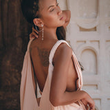 Dusty Pink Greek Dress • Pink Multiway Dress • Boho Wedding Dress - AYA Sacred Wear