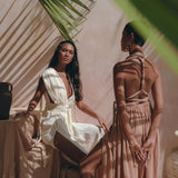 Dusty Pink Greek Goddess Dress • Grecian Dress • Boho Bridesmaid Dress - AYA Sacred Wear