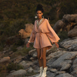 Dusty Pink Handmade Knotted Jumpsuit • Mini Organic Jumpsuit • Romper Dress - AYA Sacred Wear