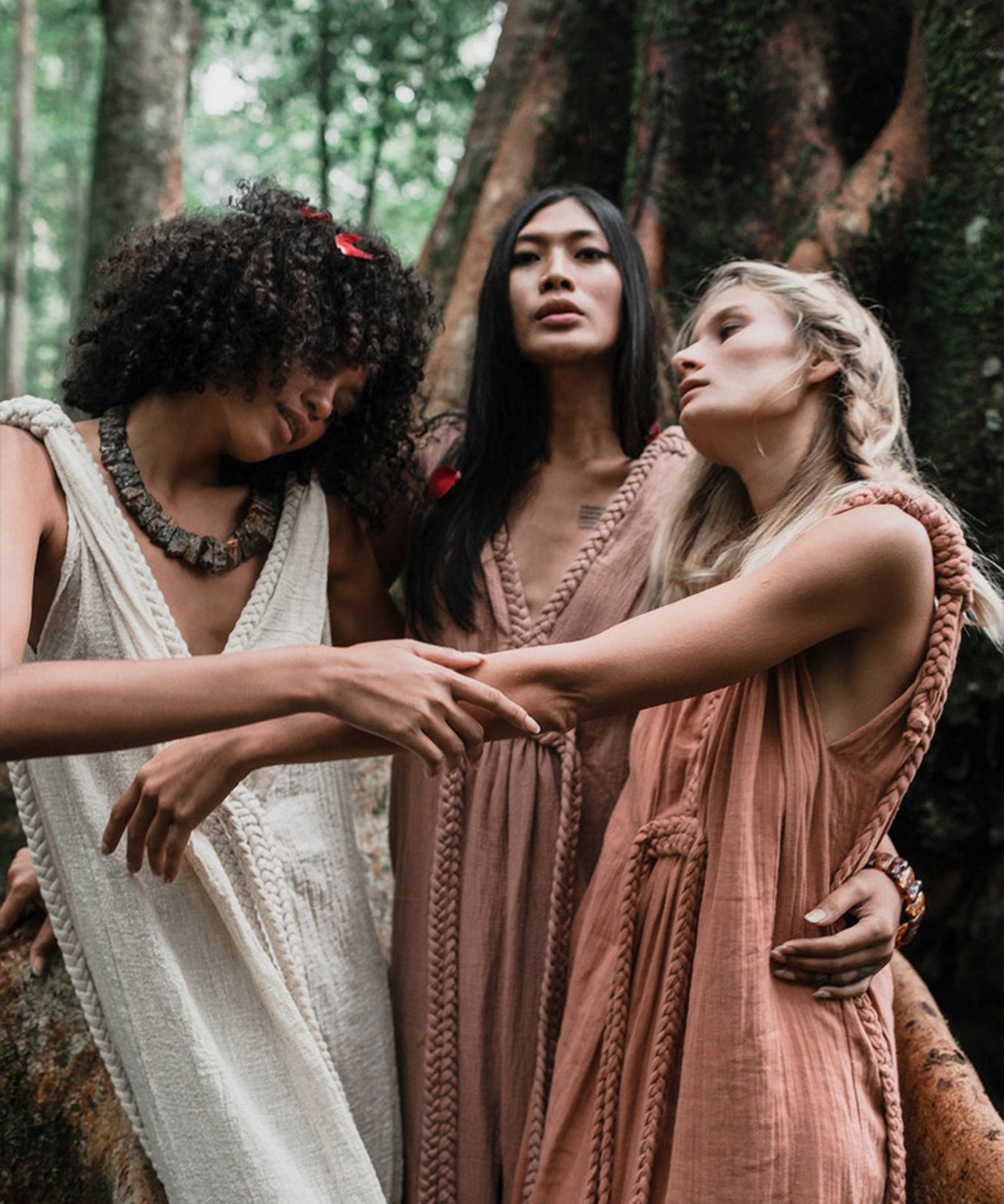 Dusty Pink Nomad Spirit Dress (Adjustable size, multiway dress) - AYA Sacred Wear