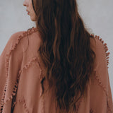 Dusty Pink Poncho Robe • Bridal Cover Up Women • Bohemian Kimono Overcoat - AYA Sacred Wear