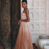 Dusty Pink Tribal Goddess Slip Over • Ethnic Handwoven Macrame Net Overlay Dress - AYA Sacred Wear