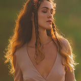 Dusty Rose Makosh Goddess Dress • Organic Bridesmaid Kimono Dress • Cotton Wrap Dress - AYA Sacred Wear