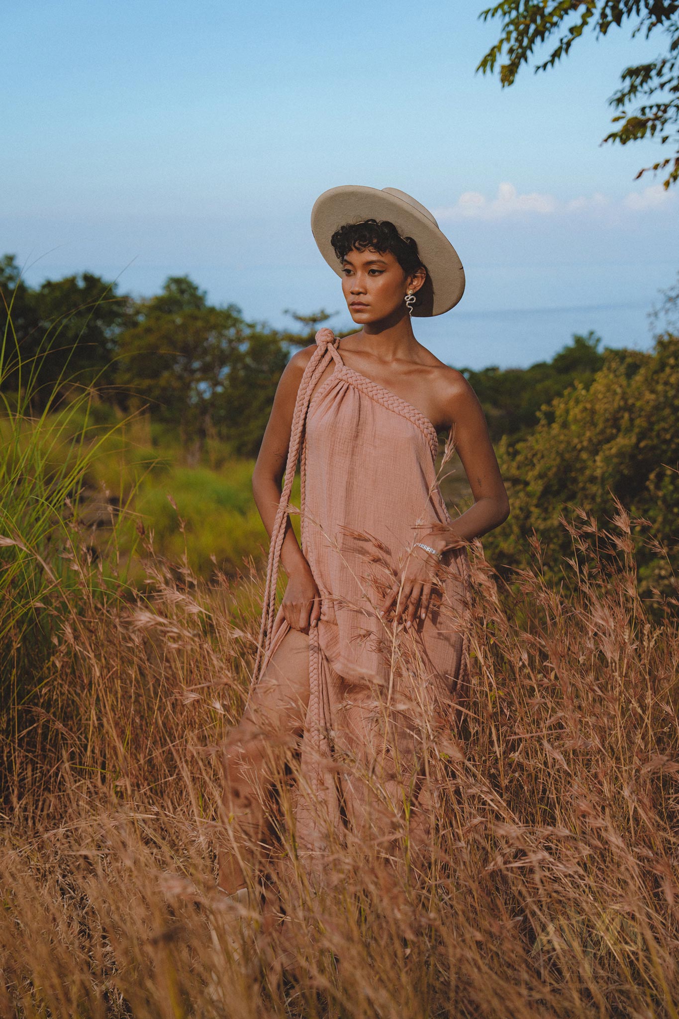 Step Out in Style with Aya Sacred Wear's Dusty Pink Toga Dress