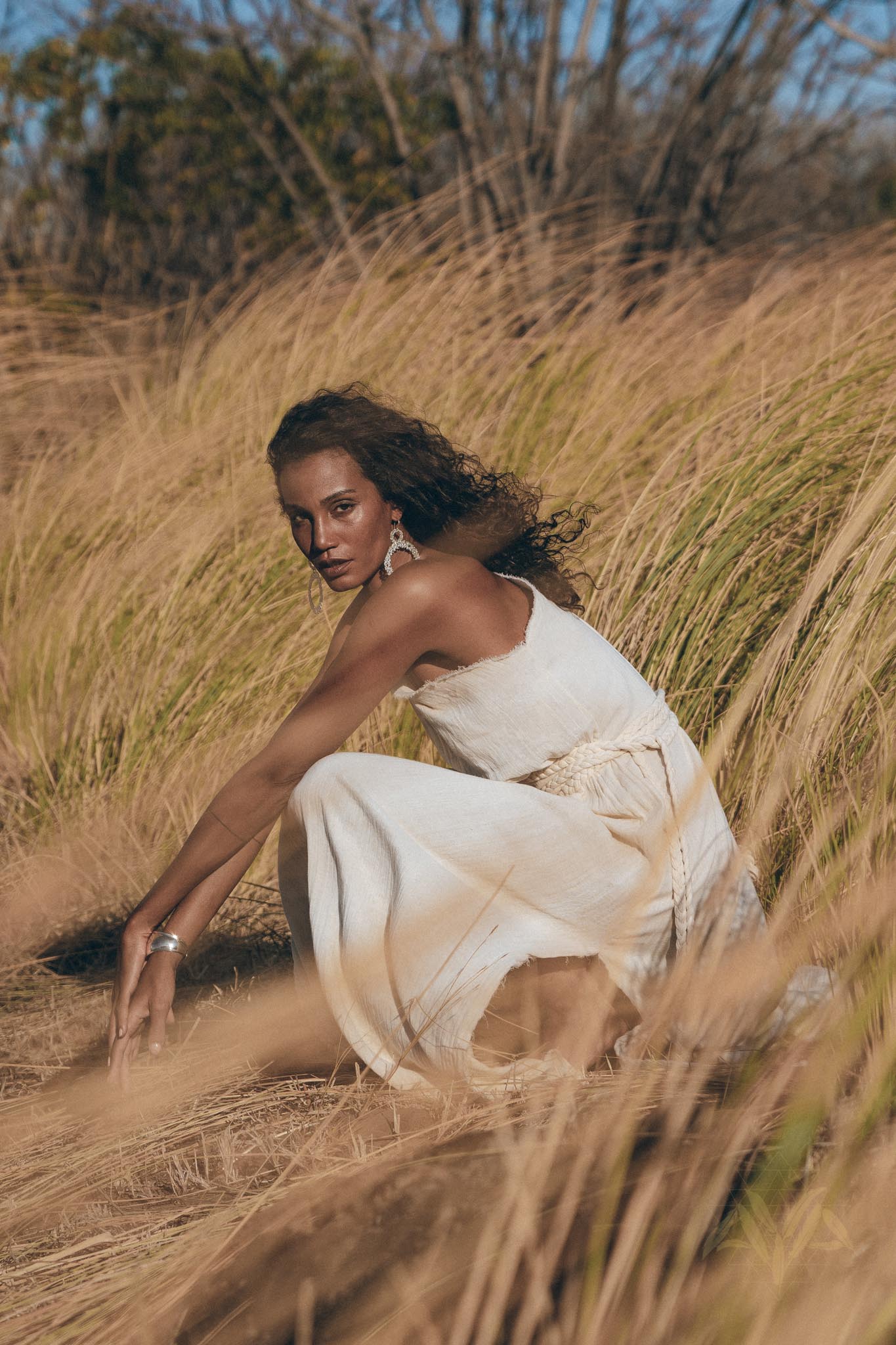 Greek Goddess Dress • Boho Dress • Organic Cotton Bridesmaid Dress • Bohemian Dress - AYA Sacred Wear