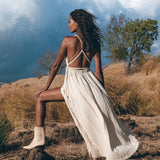 Greek Goddess Dress • Simple Wedding Dress • Organic Cotton Bridesmaid Dress - AYA Sacred Wear