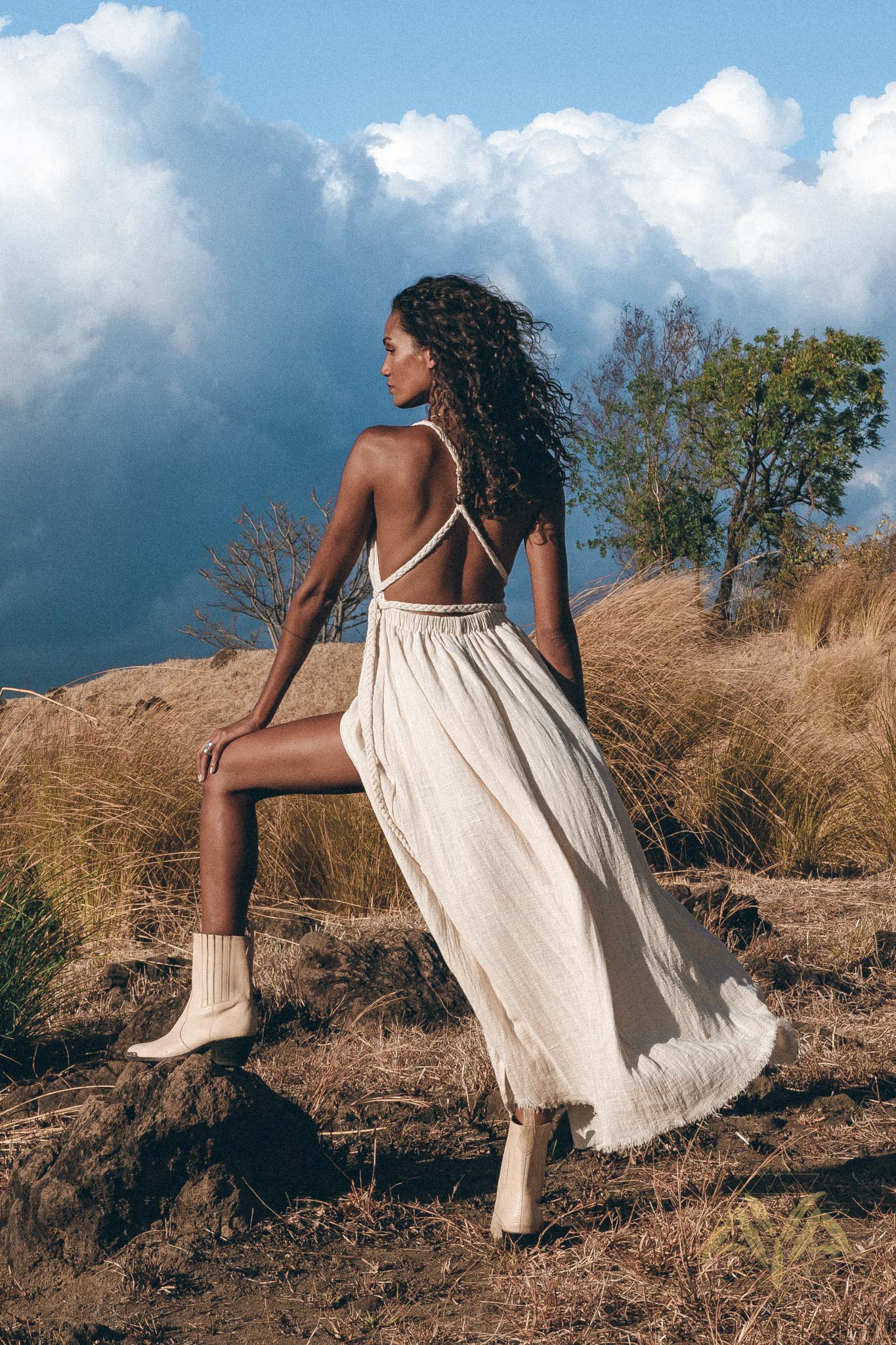 Greek Goddess Dress • Simple Wedding Dress • Organic Cotton Bridesmaid Dress - AYA Sacred Wear