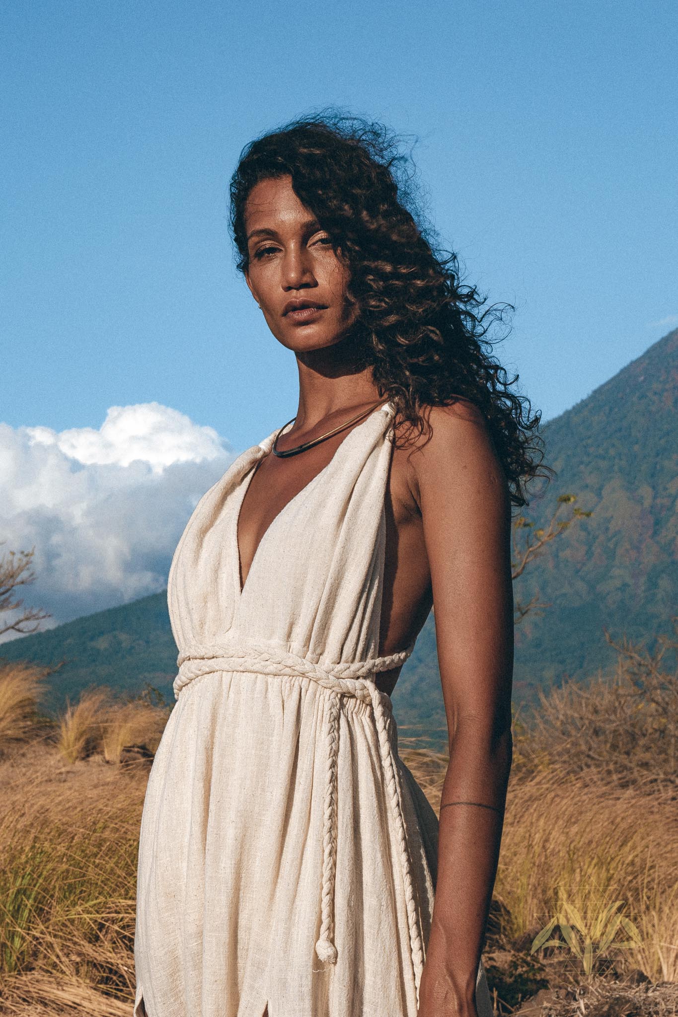 Greek Goddess Dress • Simple Wedding Dress • Organic Cotton Bridesmaid Dress - AYA Sacred Wear