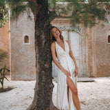 Greek Goddess Dress • Simple Wedding Dress • Organic Cotton Bridesmaid Dress - AYA Sacred Wear