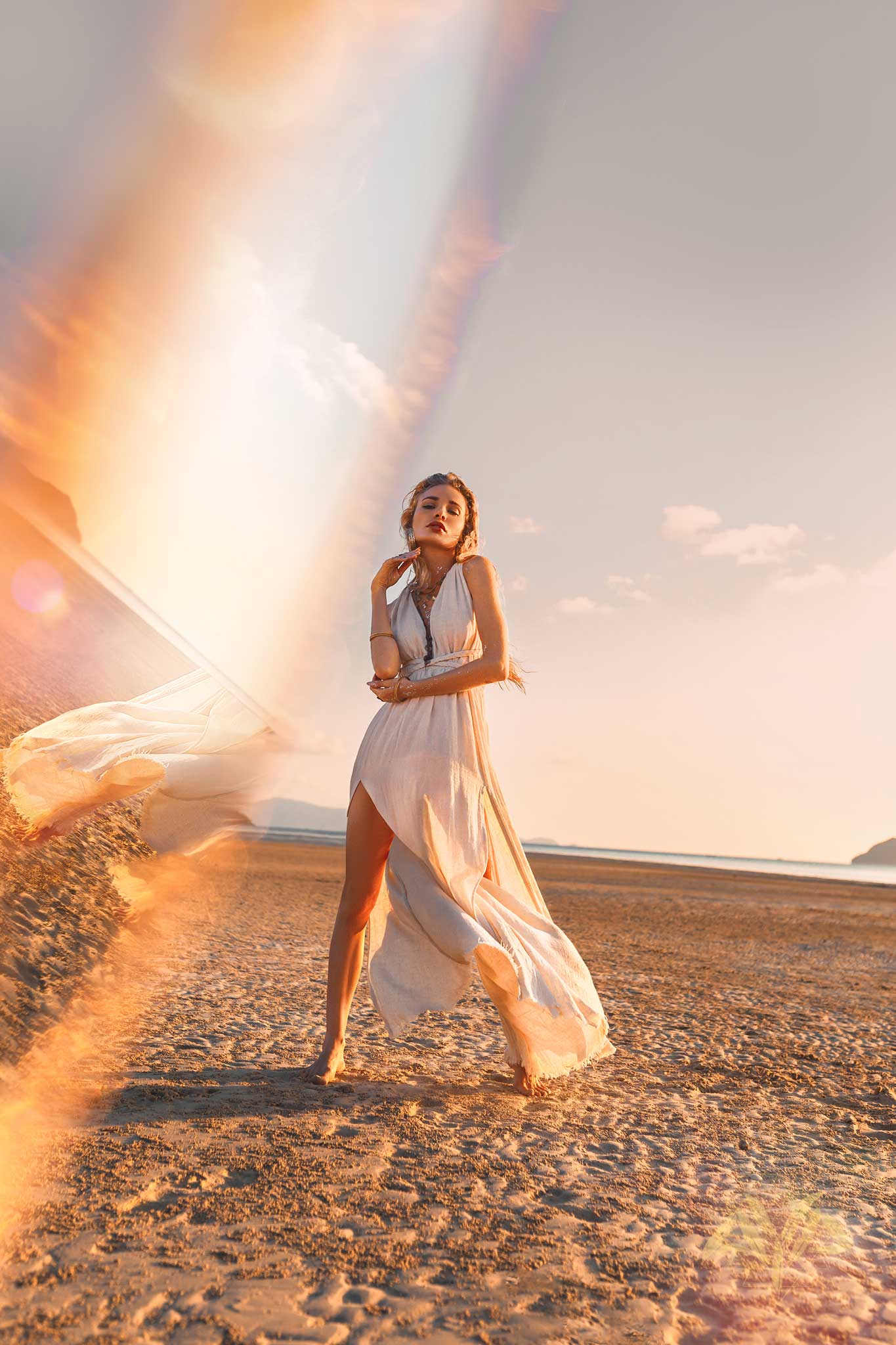 Greek Goddess Dress • Simple Wedding Dress • Organic Cotton Bridesmaid Dress - AYA Sacred Wear