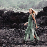 Green Nomad Spirit Dress (Adjustable size, multiway dress) - AYA Sacred Wear