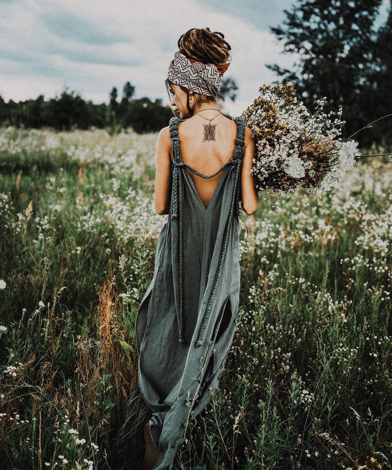Green Nomad Spirit Dress (Adjustable size, multiway dress) - AYA Sacred Wear