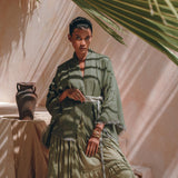 Short Linen Kimono Wrap with Belt, Bohemian Kimono Jacket For Women - AYA Sacred Wear