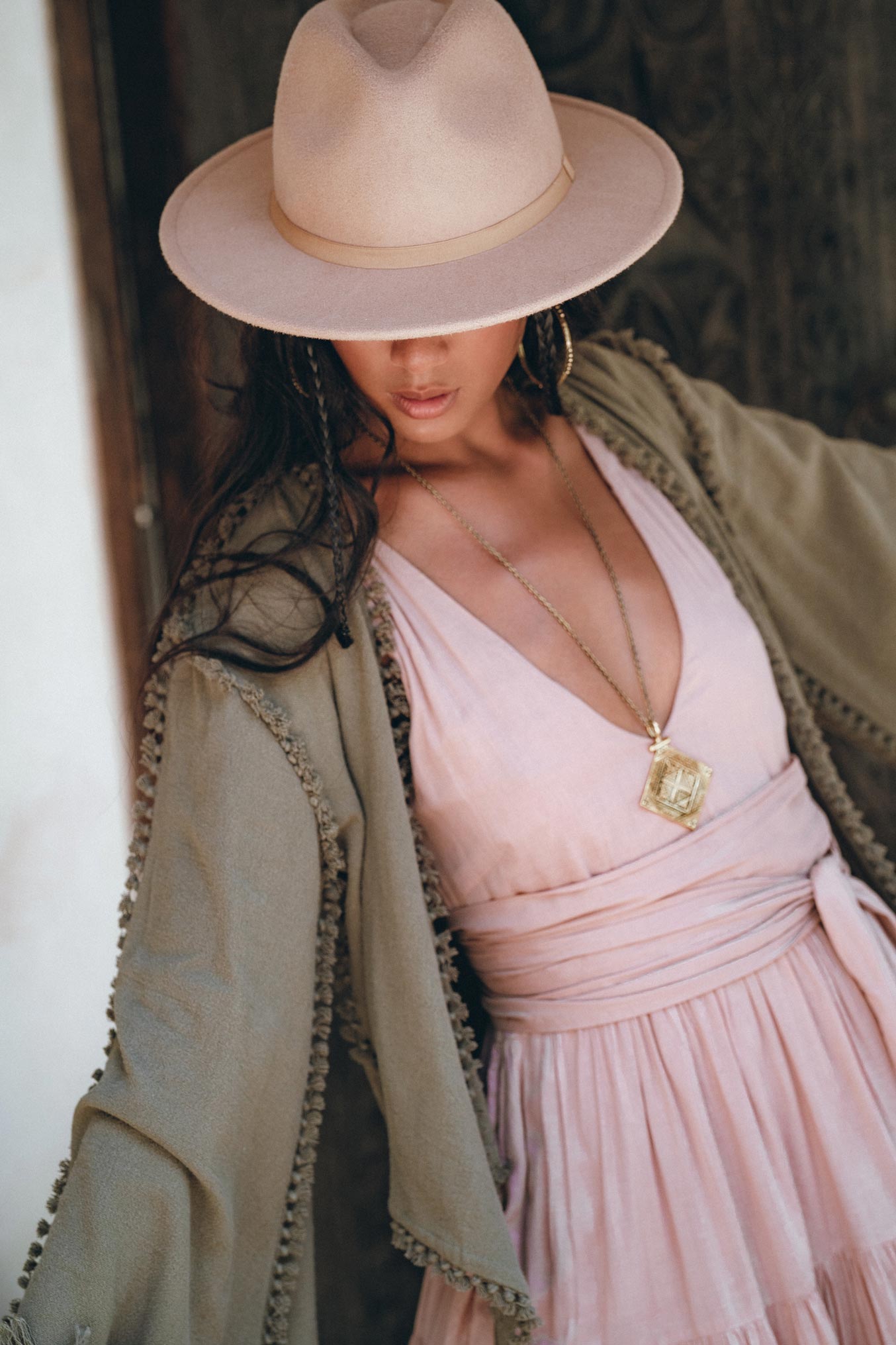 Boho Kimono Top, Organic Goddess Top, Wide Sleeve Wrap Top - AYA Sacred Wear