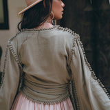 Boho Kimono Top, Organic Goddess Top, Wide Sleeve Wrap Top - AYA Sacred Wear