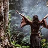 Grey Cotton Boho Skirt - AYA Sacred Wear