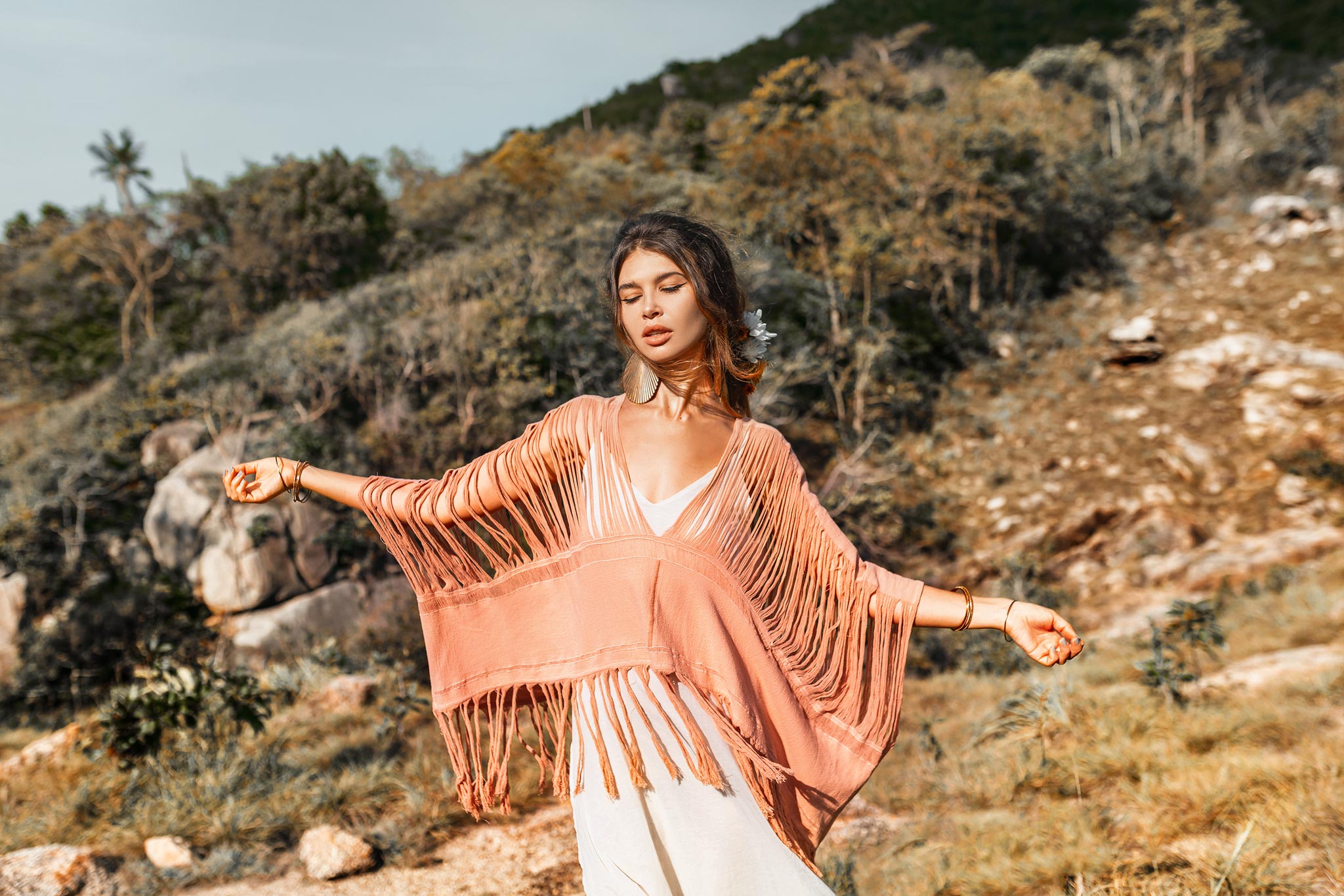 Hand Loomed Cotton Blouse • Boho Top Women • Bohemian Top - AYA Sacred Wear