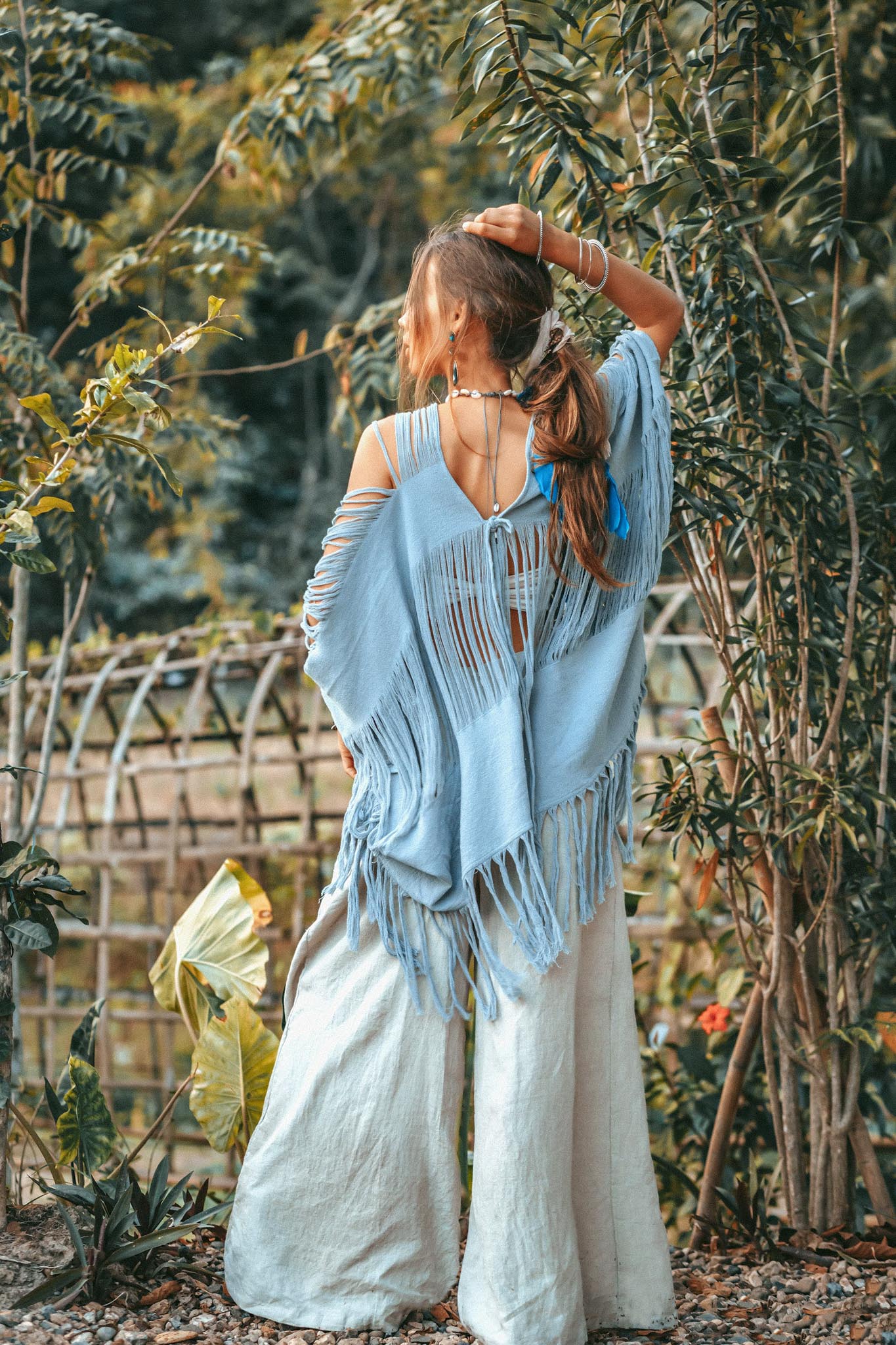 Hand Loomed Cotton Blouse • Boho Top Women • See Through Bohemian Top - AYA Sacred Wear