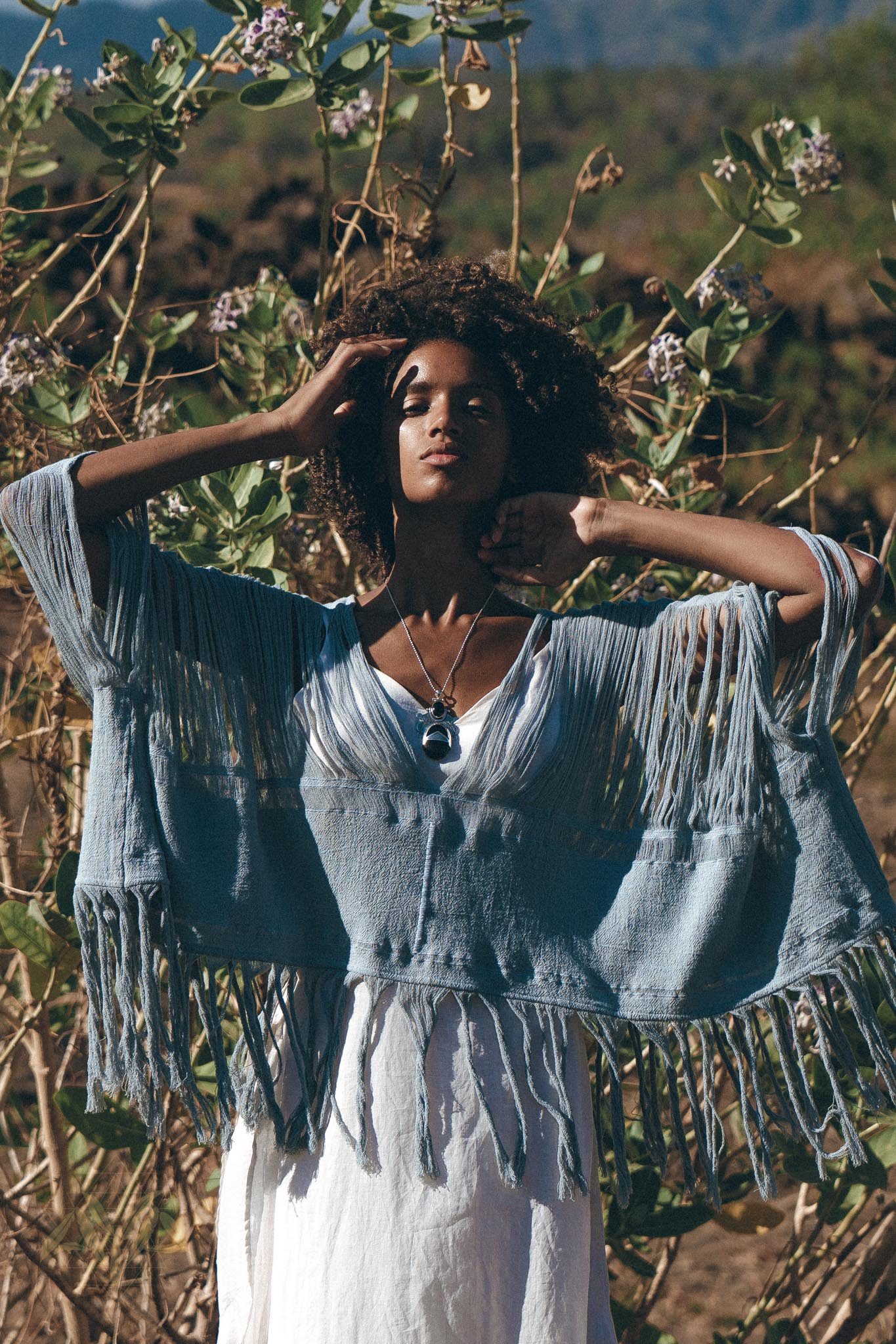 Hand Loomed Cotton Blouse • Boho Top Women • See Through Bohemian Top - AYA Sacred Wear
