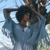 Hand Loomed Cotton Blouse • Boho Top Women • See Through Bohemian Top - AYA Sacred Wear