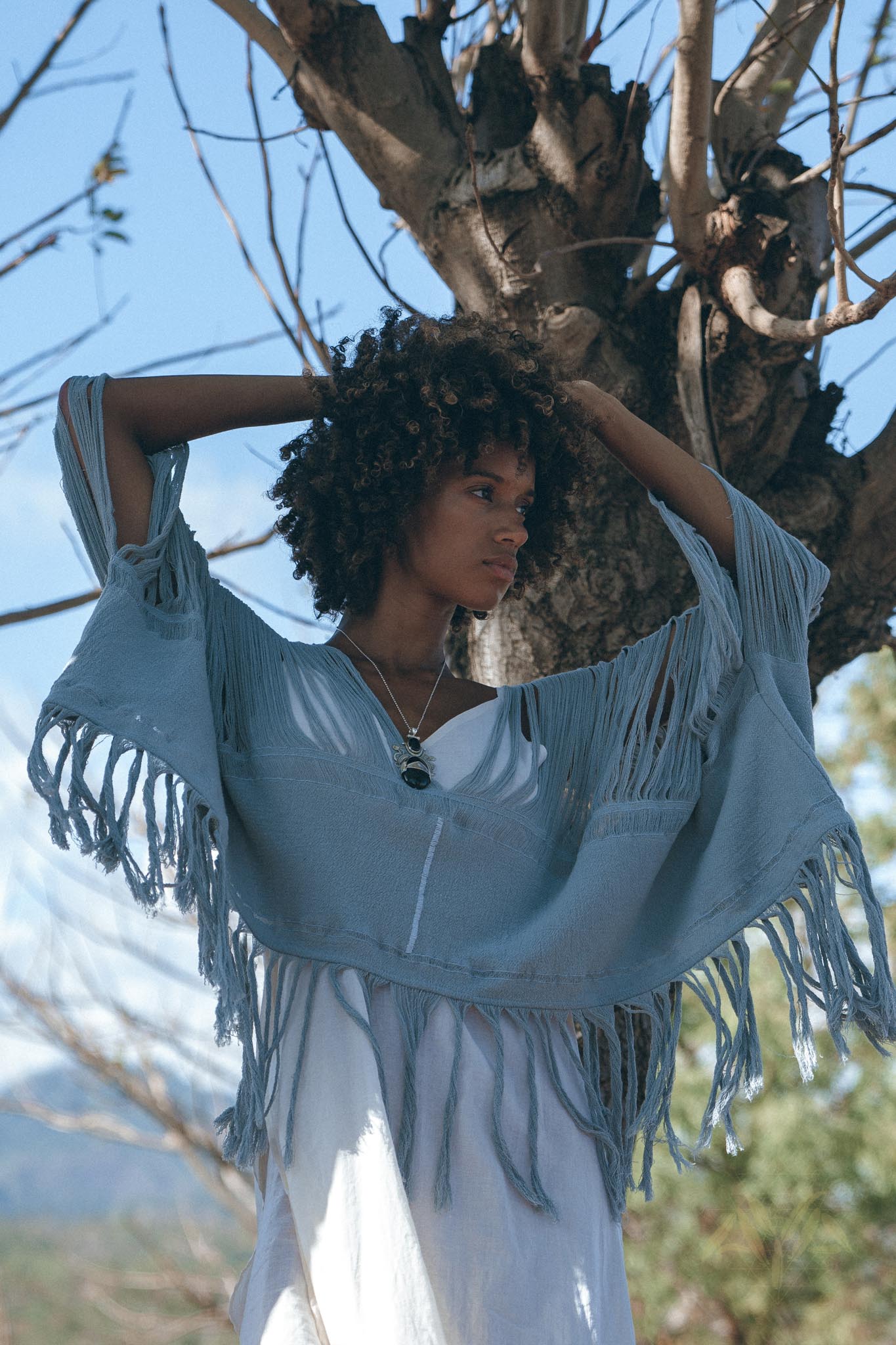Hand Loomed Cotton Blouse • Boho Top Women • See Through Bohemian Top - AYA Sacred Wear