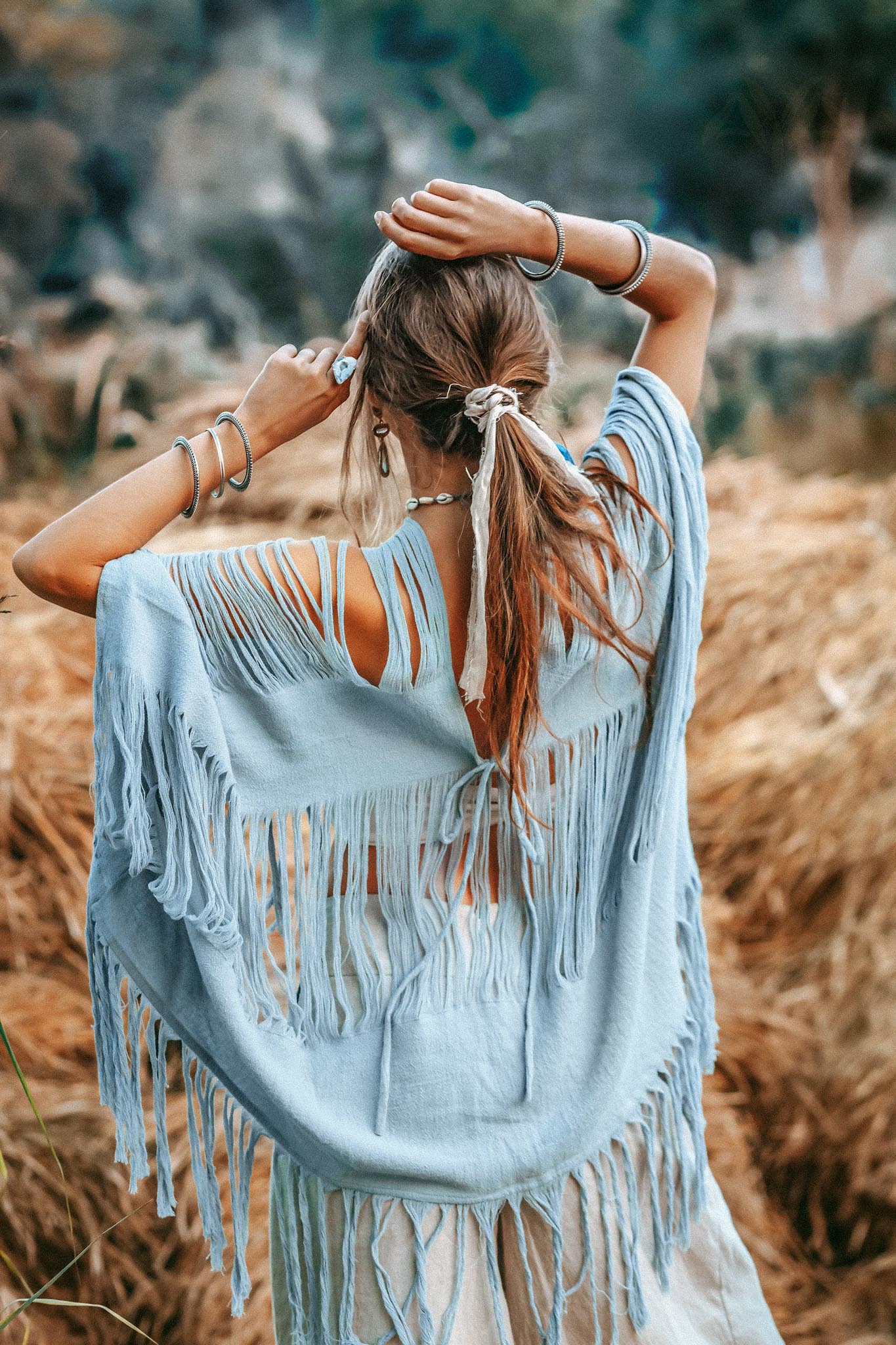 Hand Loomed Cotton Blouse • Boho Top Women • See Through Bohemian Top - AYA Sacred Wear
