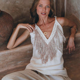 Hand Loomed Cotton Blouse with Hand Embroidery • Bohemian Top - AYA Sacred Wear