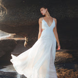 Off White Oshun Dress • Boho A-line Wedding Dress • Light Cotton and Silk Formal Bridal Dress