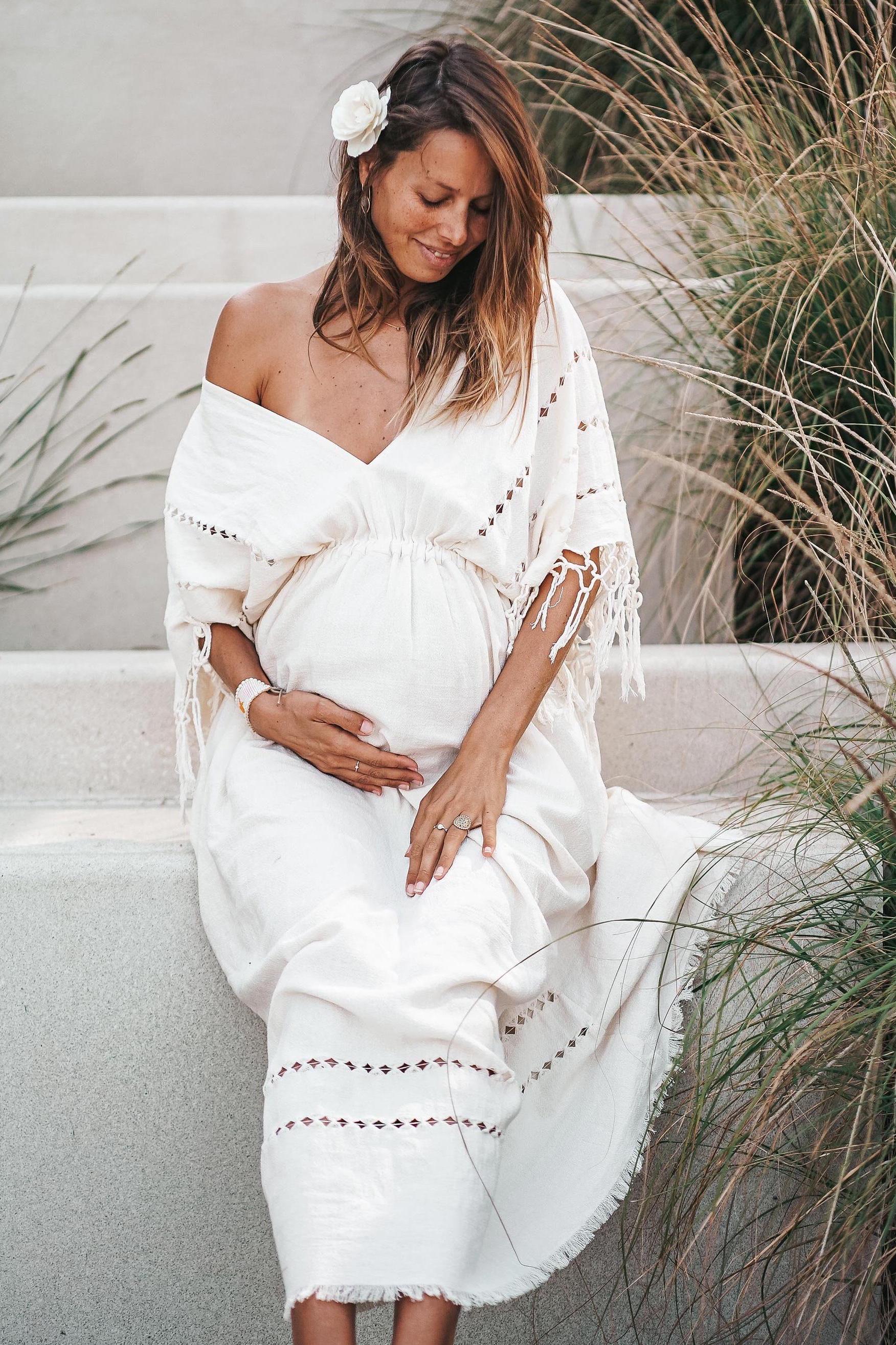 Off-White Boho Dress • Boho Goddess Dress • Maxi Bridesmaid Dress