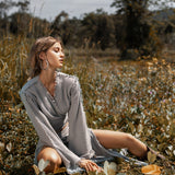 Stunning Sky Blue Maxi Skirt with Handmade Tassels - Perfect for Bohemian Fashion Lovers