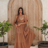Latte Multiway Dress • Beach Adjustable Dress • Boho Sleeveless Dress - AYA Sacred Wear