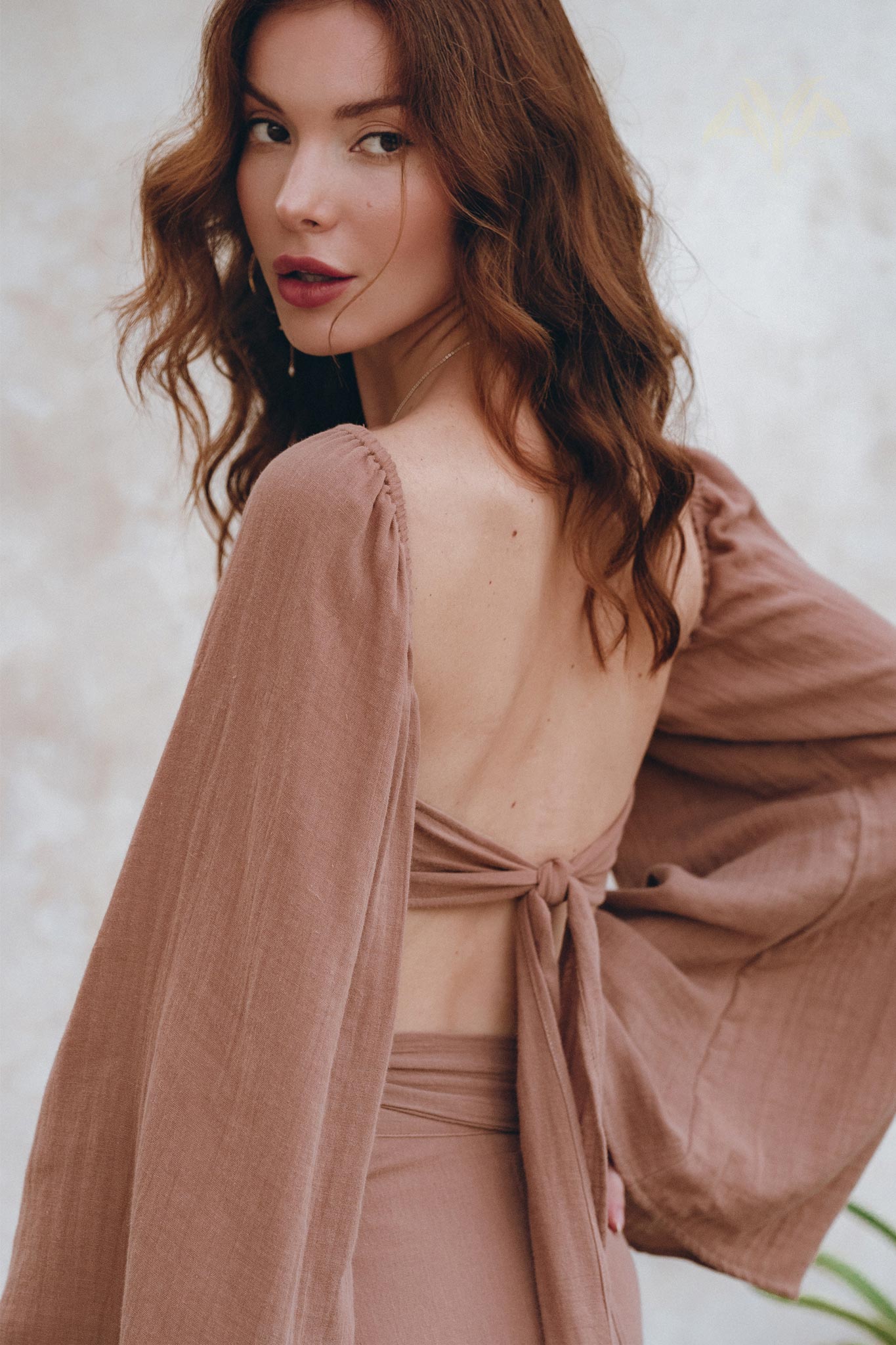 Summer Open Belly Matching Top and Skirt, Latte Tank Top and Maxi Skirt - AYA Sacred Wear