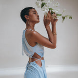 Boho Dress, Open Back Belly Dress, Organically Dyed Adjustable Dress - AYA Sacred Wear