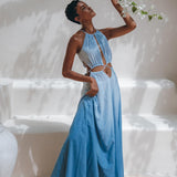 Boho Dress, Open Back Belly Dress, Organically Dyed Adjustable Dress - AYA Sacred Wear